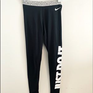 Nike black Just Do It leggings
